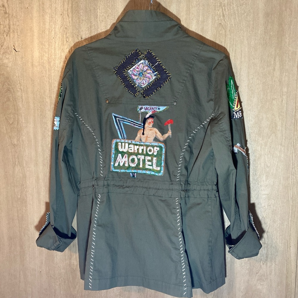 The EDITH WILCOX Patchwork Utility Jacket - Olive… - image 8